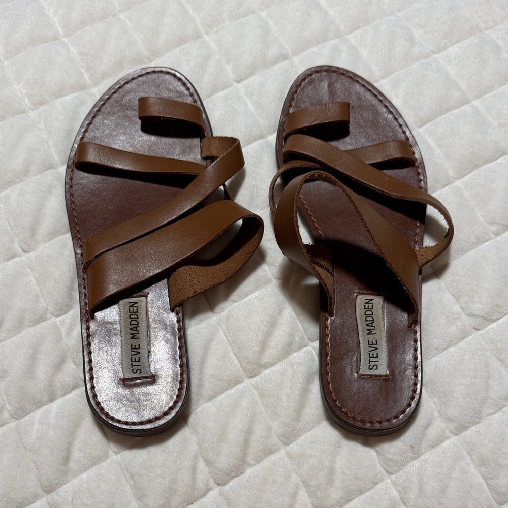 Steve Madden Tan Strappy Sandals